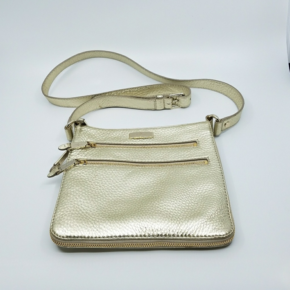 Cole Haan Gold Leather Crossbody